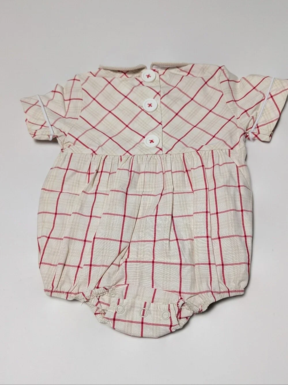 The Beaufort Bonnet Company Bradford Bubble 6/12M NWT Plaid Romper